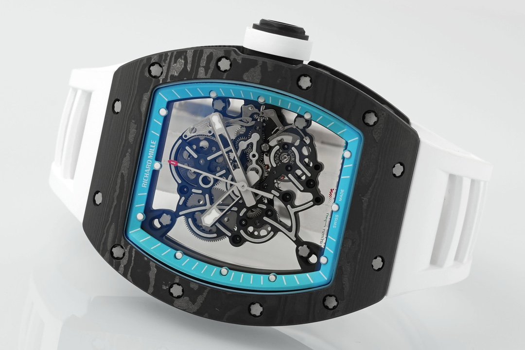 RICHARD MILLE  RM055  ZF 2024 1:1 Best Edition Carbon Fiber Case turquoise Dial