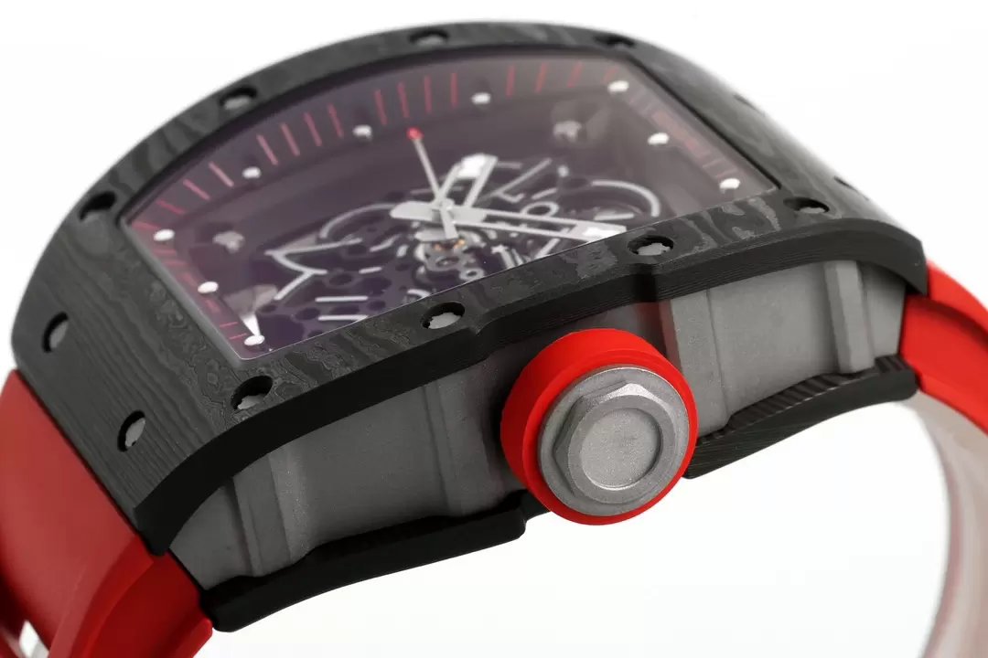 RICHARD MILLE  RM055  ZF 2024 1:1 Best Edition Carbon Fiber Case Red cinturino