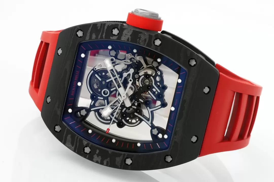 RICHARD MILLE  RM055  ZF 2024 1:1 Best Edition Carbon Fiber Case Red cinturino