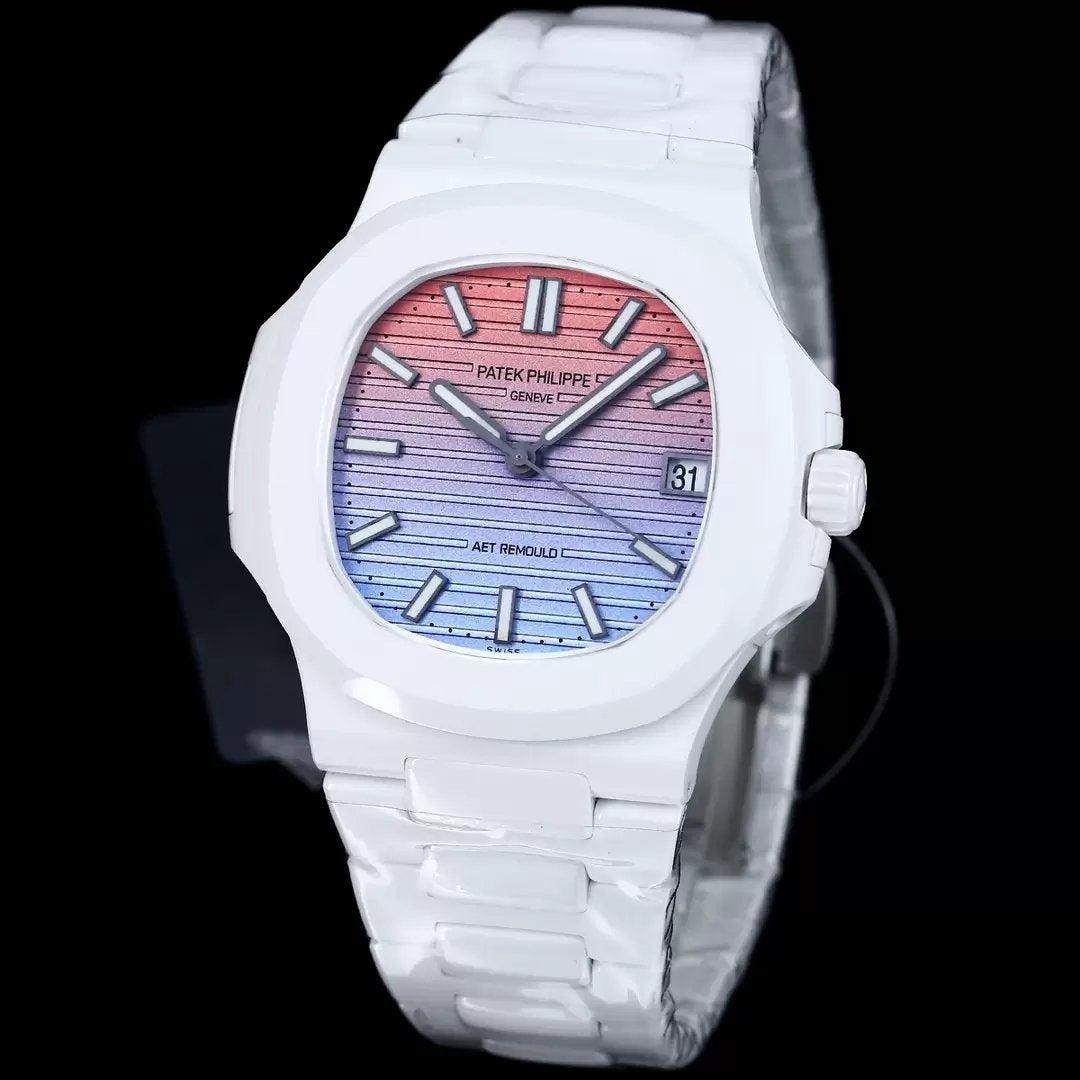 [AET modificado] Patek Philippe Nautilus 5711 ceramica gradiente pôr do sol quadrante 1:1 edição melhor
