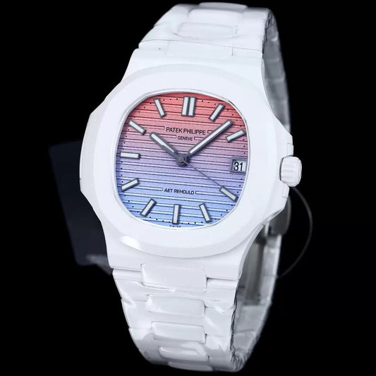 [AET modificado] Patek Philippe Nautilus 5711 ceramica gradiente pôr do sol quadrante 1:1 edição melhor