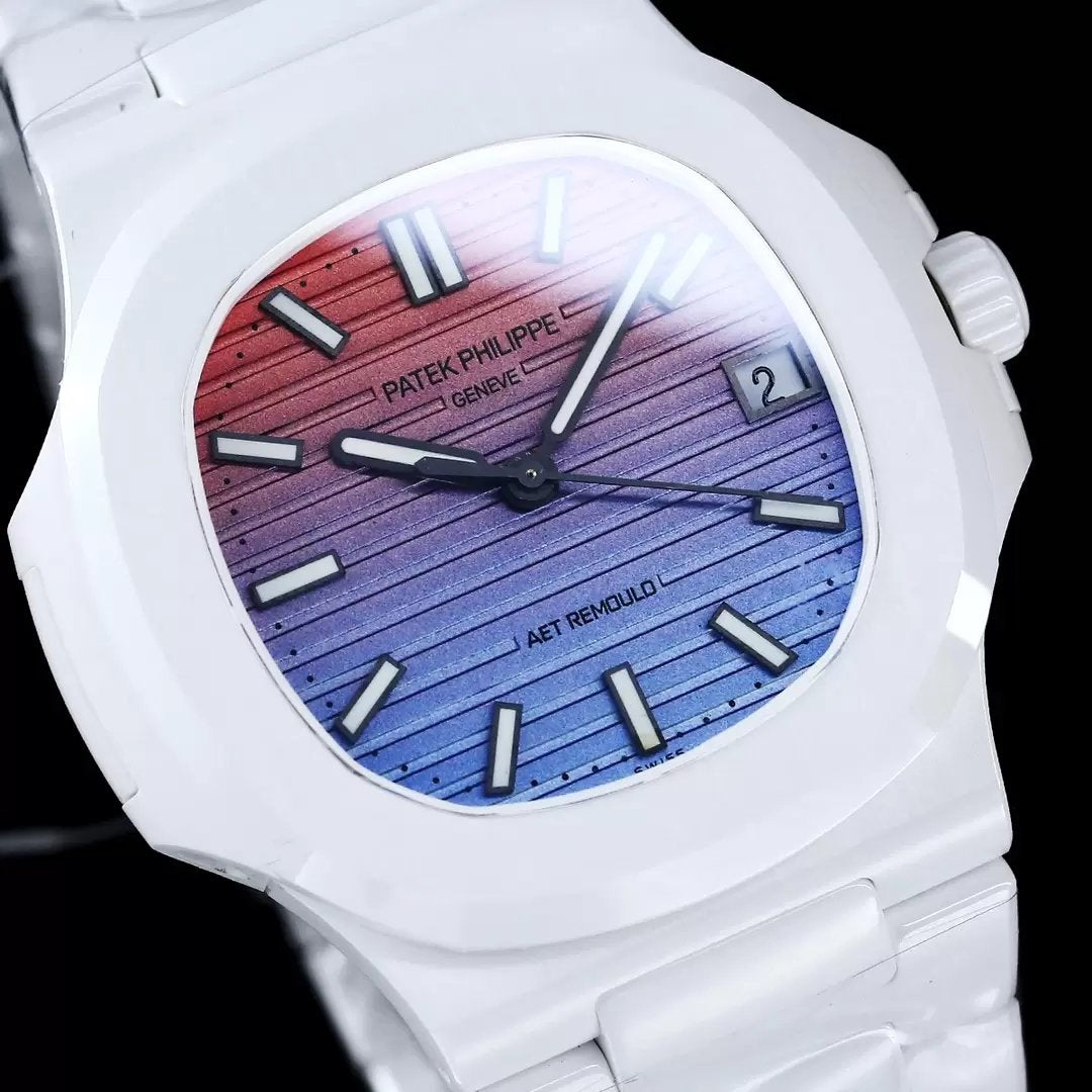 [AET modificado] Patek Philippe Nautilus 5711 ceramica gradiente pôr do sol quadrante 1:1 edição melhor