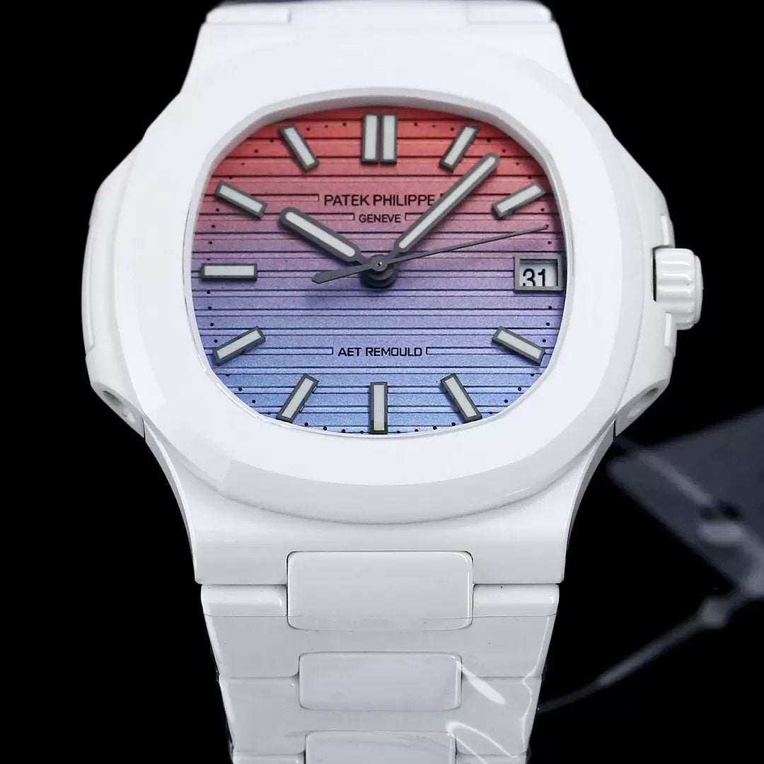 [AET modificado] Patek Philippe Nautilus 5711 ceramica gradiente pôr do sol quadrante 1:1 edição melhor