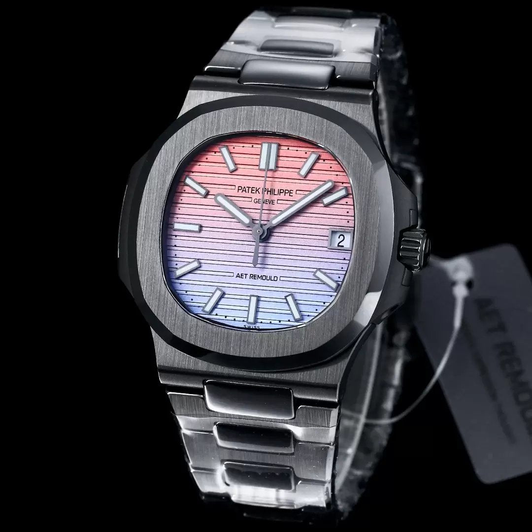 [AET modificado] Patek Philippe Nautilus 5711 ceramica Nero Sunset quadrante 1:1 edição melhor