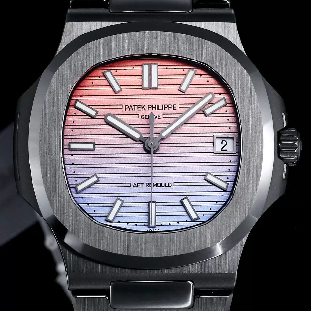 [AET modificado] Patek Philippe Nautilus 5711 ceramica Nero Sunset quadrante 1:1 edição melhor
