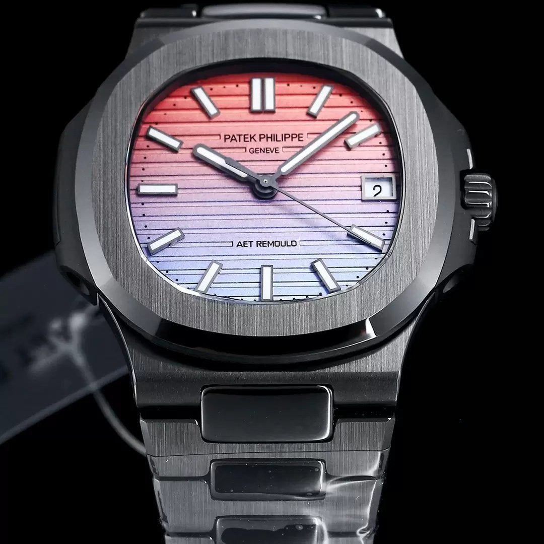 [AET modificado] Patek Philippe Nautilus 5711 ceramica Nero Sunset quadrante 1:1 edição melhor