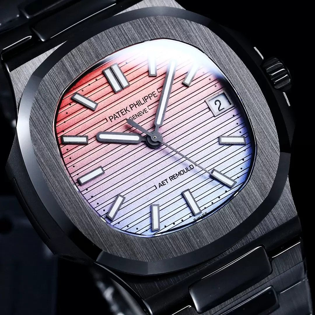 [AET modificado] Patek Philippe Nautilus 5711 ceramica Nero Sunset quadrante 1:1 edição melhor