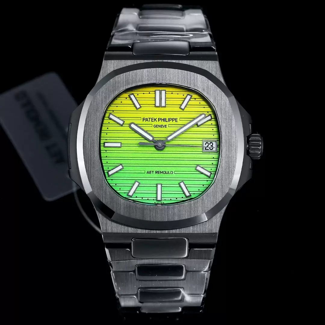 [AET modificado] Patek Philippe Nautilus 5711 ceramica Nero Gradient quadrante verde 1:1 edição melhor