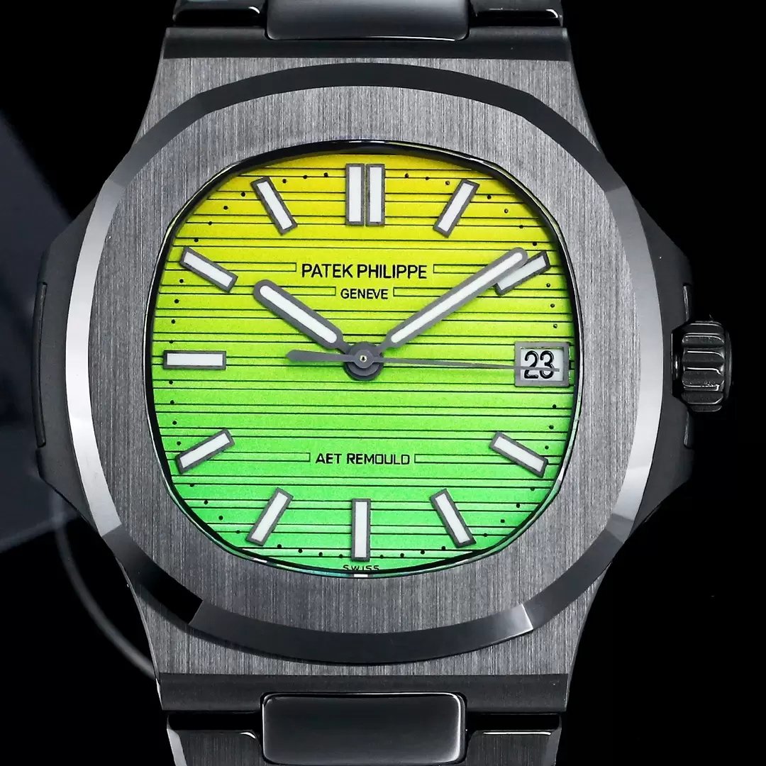 [AET modificado] Patek Philippe Nautilus 5711 ceramica Nero Gradient quadrante verde 1:1 edição melhor