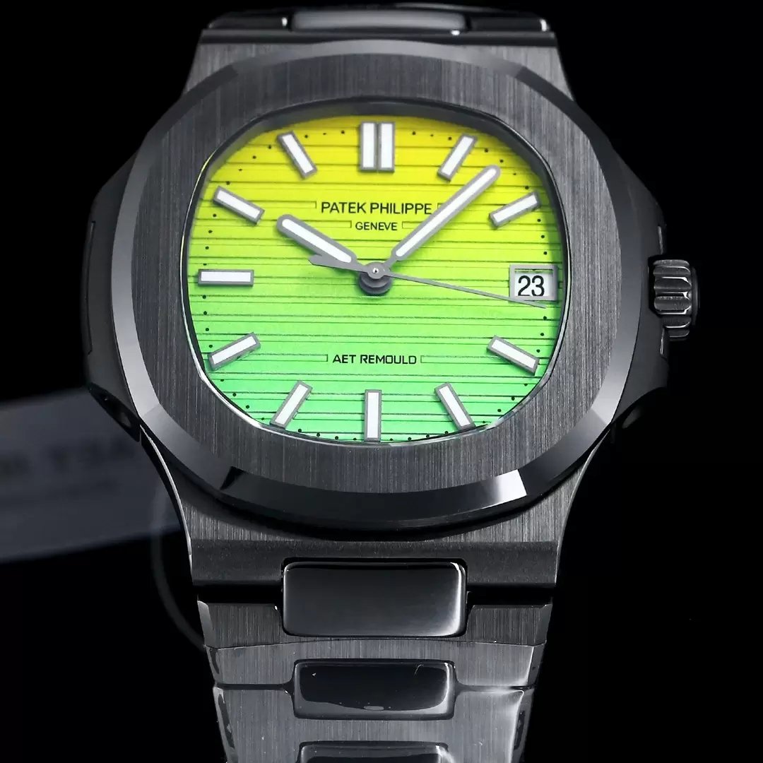 [AET modificado] Patek Philippe Nautilus 5711 ceramica Nero Gradient quadrante verde 1:1 edição melhor