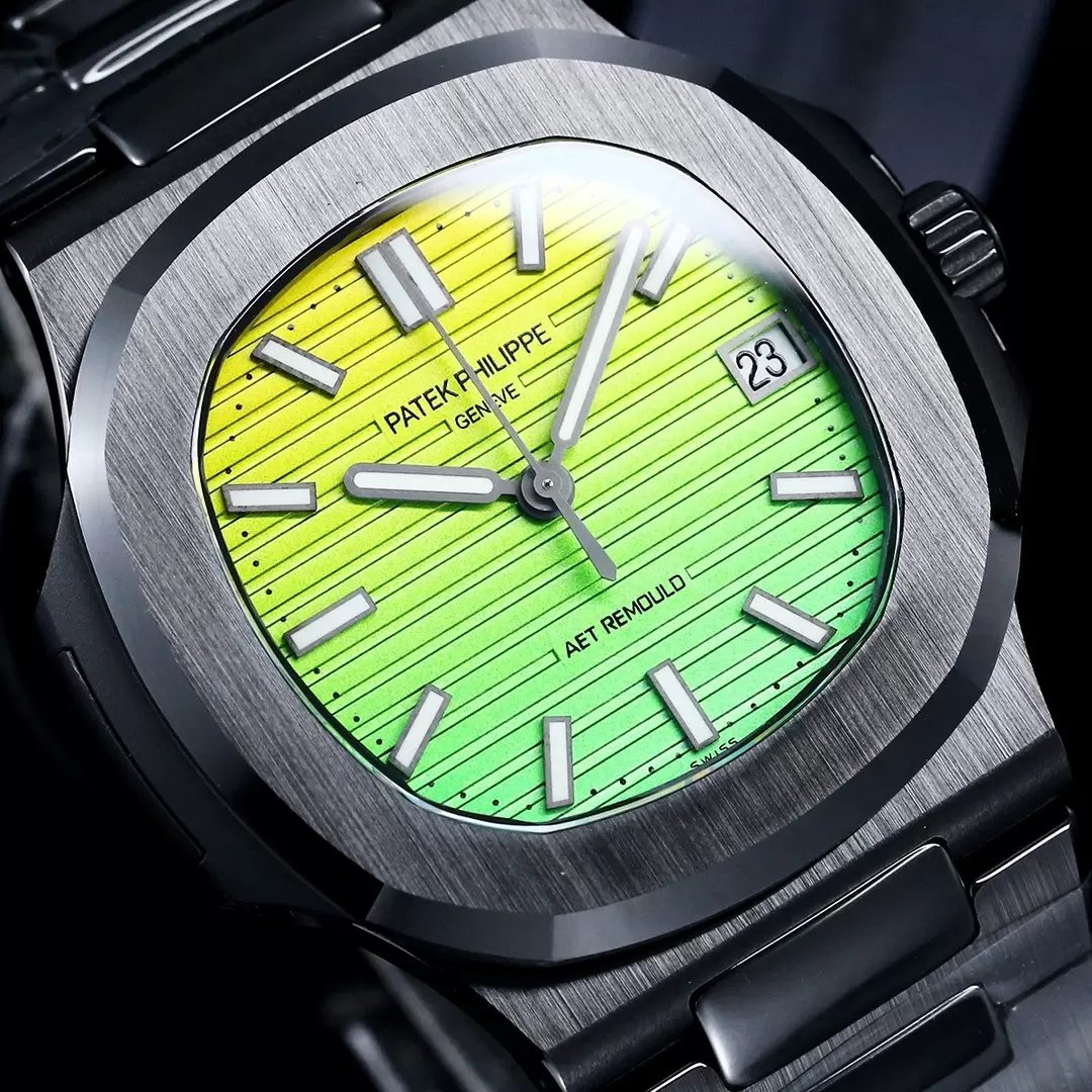 [AET modificado] Patek Philippe Nautilus 5711 ceramica Nero Gradient quadrante verde 1:1 edição melhor