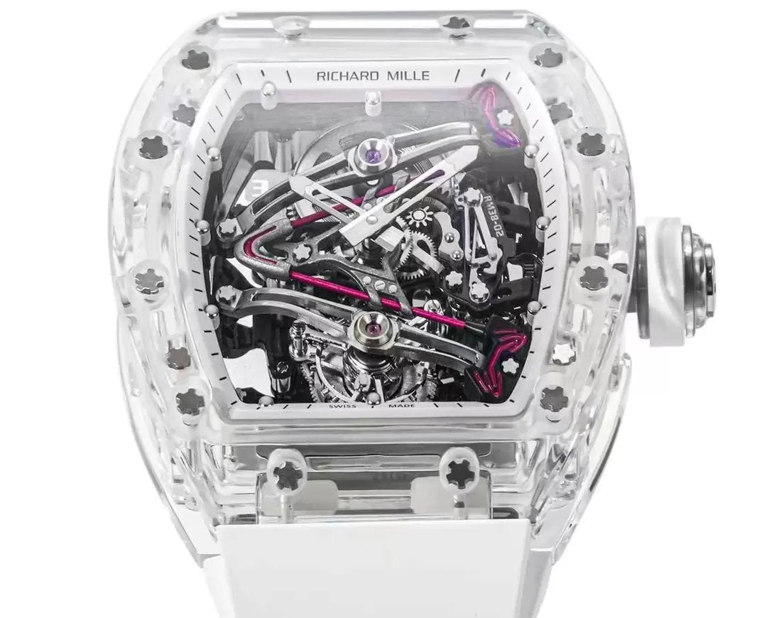 Richard Mille RM38-02 Tourbillon movimento 1:1 Best Clone RM Fabbrica Rubber cinturino