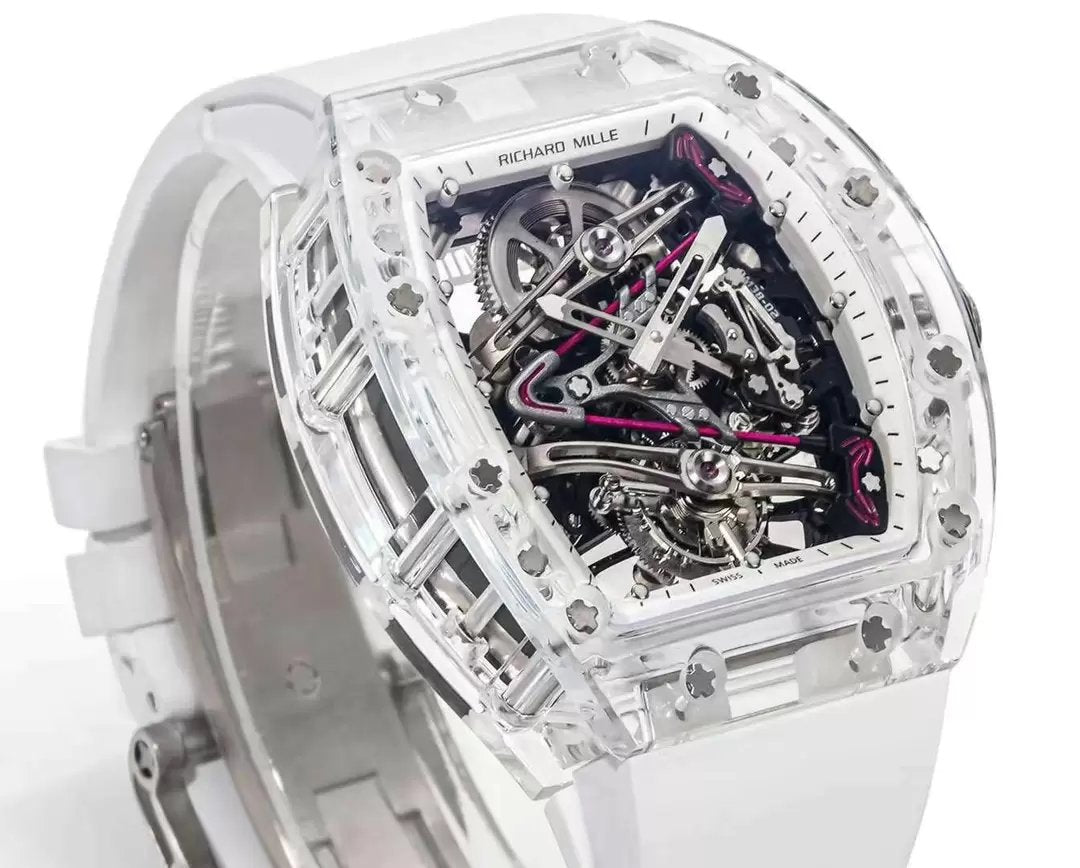 Richard Mille RM38-02 Tourbillon movimento 1:1 Best Clone RM Fabbrica Rubber cinturino