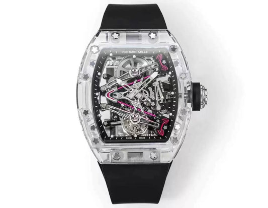 Richard Mille RM38-02 Tourbillon movimento 1:1 Best Edition RM Fabbrica Black Rubber cinturino