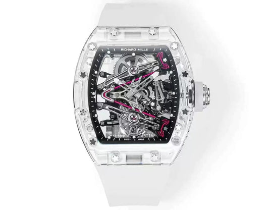 Richard Mille RM38-02 Tourbillon movimento 1:1 Best Clone RM Fabbrica Black Dial Rubber cinturino