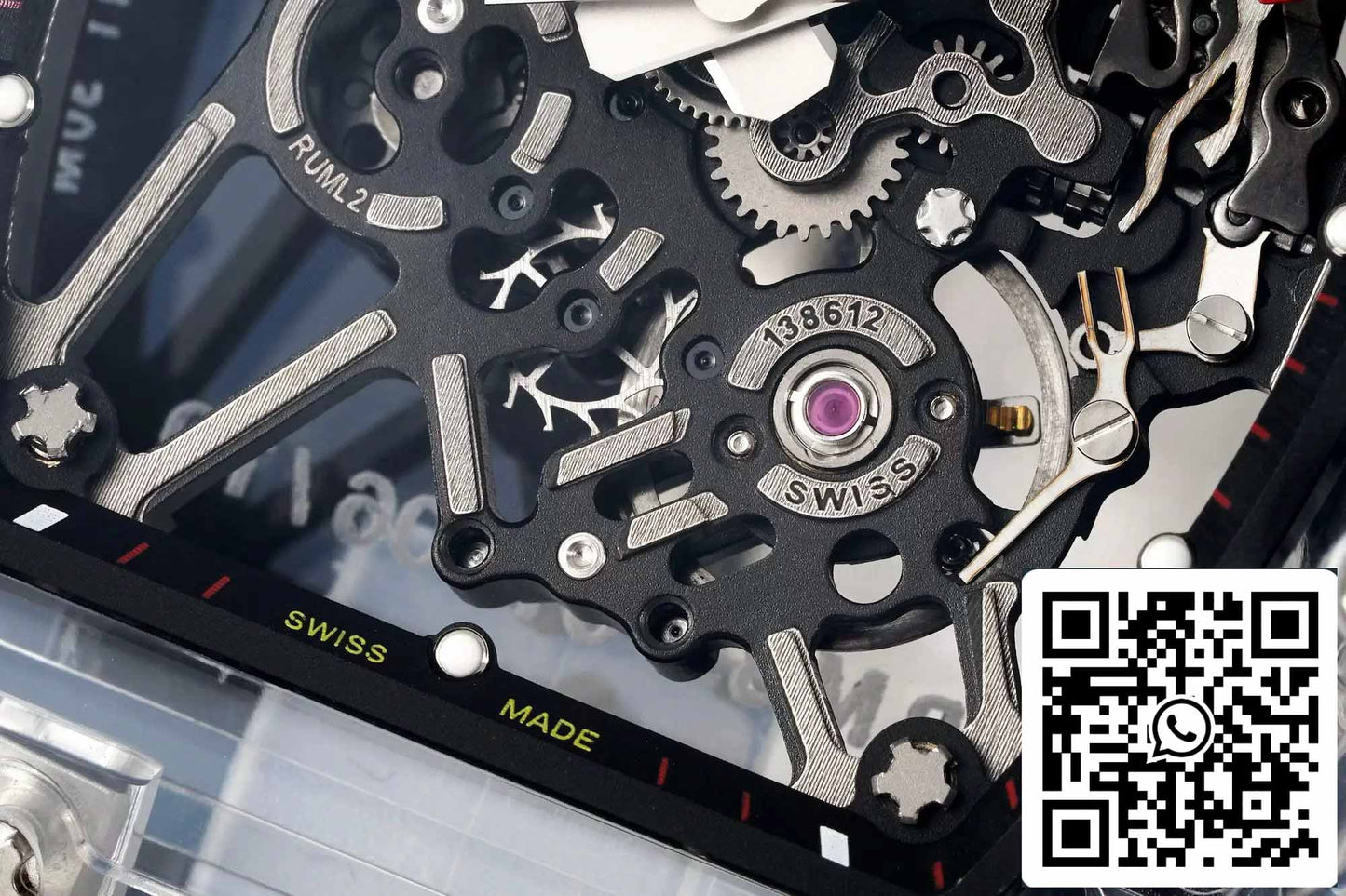 Richard Mille RM35-01 Sonic Fabbrica 1:1 Best Edition Saphire case Black Rubber cinturino