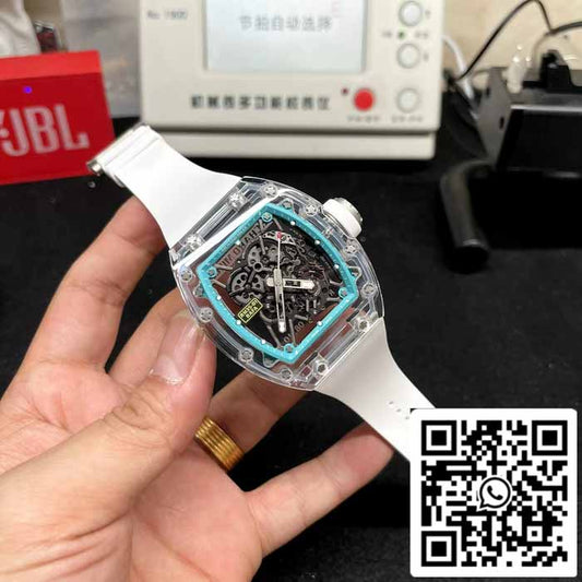 Richard Mille RM35-01 Sonic Fabbrica 1:1 Best Edition Saphire case White Rubber cinturino