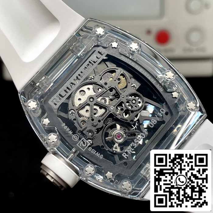 Richard Mille RM35-01 Sonic Fabbrica 1:1 Best Edition Saphire case White Rubber cinturino