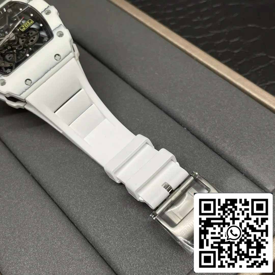 Richard Mille RM35-01 Sonic Fabbrica 1:1 Best Edition White Carbon NTPT White Rubber cinturino