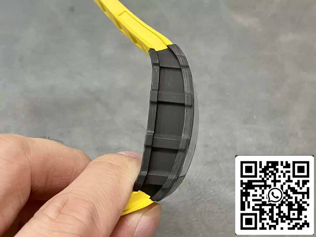 Richard Mille RM35-01 Sonic Fabbrica 1:1 Best Edition Black Carbon NTPT Yellow Rubber cinturino