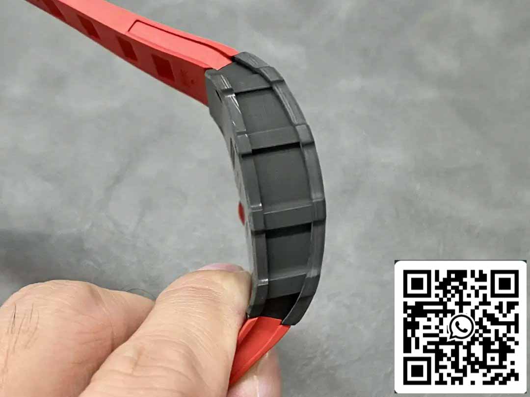 Richard Mille RM35-01 Sonic Fabbrica 1:1 Best Edition Black Carbon NTPT Red Rubber cinturino