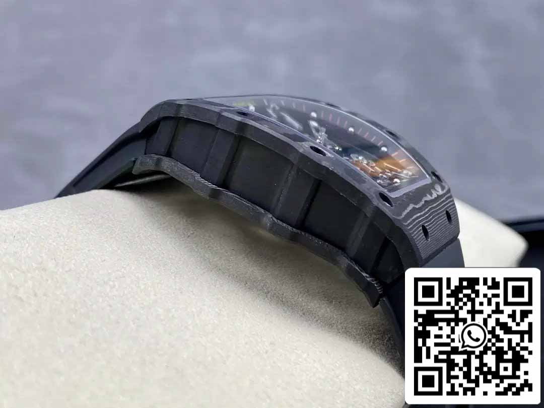 Richard Mille RM035-02 T+ Fabbrica 1:1 Best Edition Carbon Fiber Case Black Rubber cinturino
