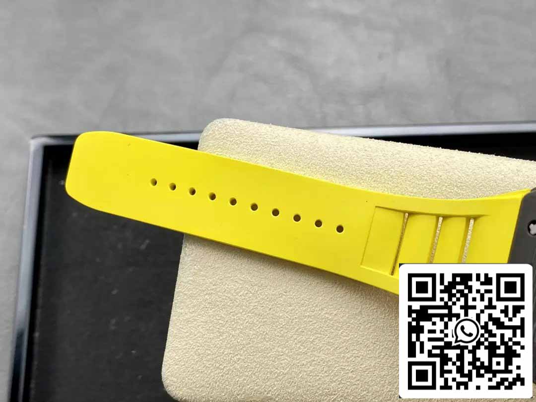 Richard Mille RM035-02 T+ Fabbrica 1:1 Best Edition Carbon Fiber Case Yellow Rubber cinturino ao chép)