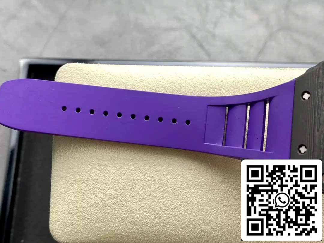 Richard Mille RM035-02 T+ Fabbrica 1:1 Best Edition Carbon Fiber Case Purple Rubber cinturino