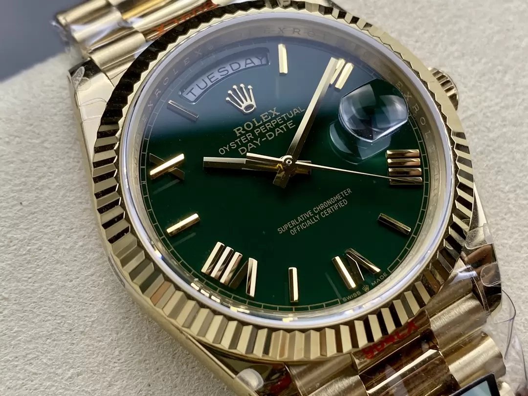 Rolex Day Date m228238 V5 40mm  QF Fabbrica 1:1 Best Edition Green Dial Bezel