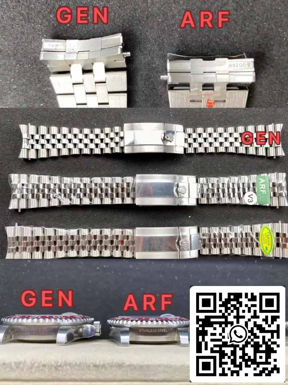 Rolex GMT Master II M126710BLRO-0001 Pepsi 1:1 edizione migliore from ARF Fabbrica V3 upgrade Jubilee cinturino