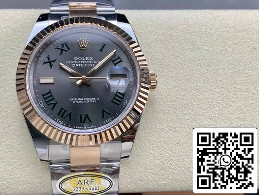 Rolex Datejust 41 126331 Wimbledon quadrante ARF Fabbrica 1:1 edizione migliore electroplated with 18k Oro