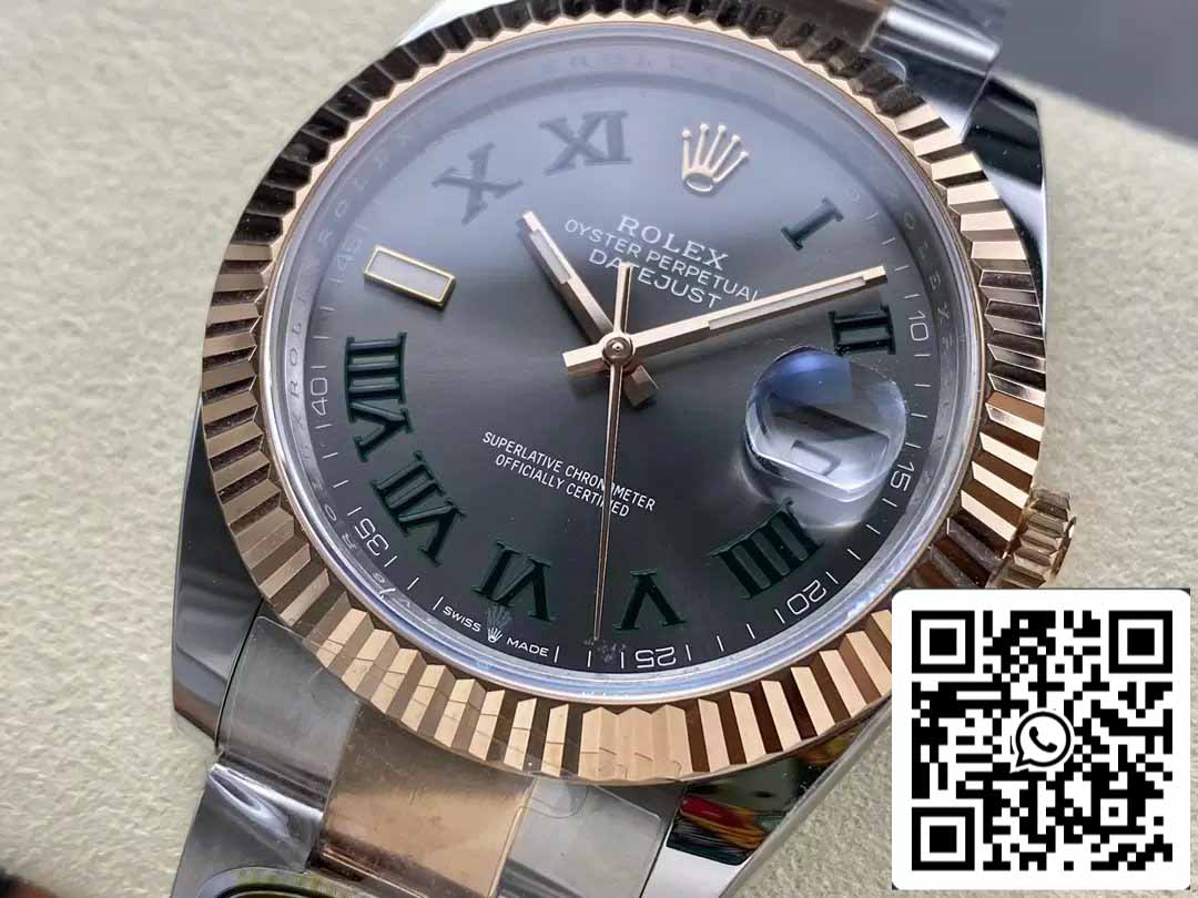 Rolex Datejust 41 126331 Wimbledon quadrante ARF Fabbrica 1:1 edizione migliore electroplated with 18k Oro