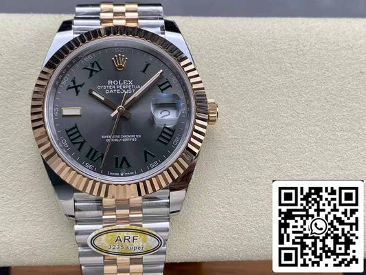 Rolex Datejust 41 126331 Wimbledon quadrante Jubilee cinturino ARF Fabbrica 1:1 edizione migliore electroplated with 18k Oro