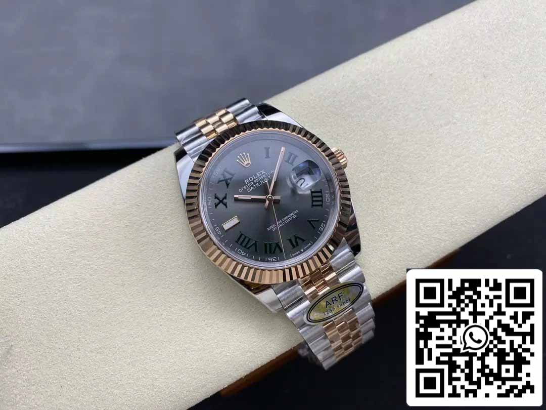 Rolex Datejust 41 126331 Wimbledon quadrante Jubilee cinturino ARF Fabbrica 1:1 edizione migliore electroplated with 18k Oro