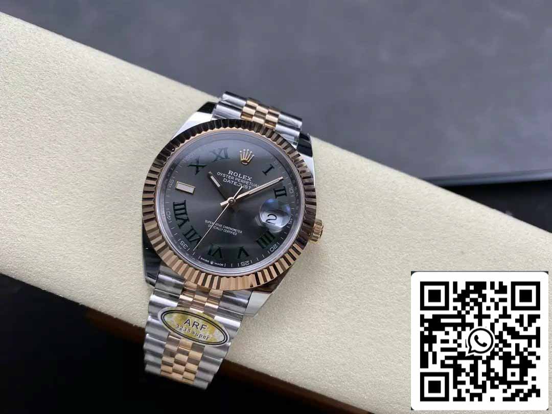 Rolex Datejust 41 126331 Wimbledon quadrante Jubilee cinturino ARF Fabbrica 1:1 edizione migliore electroplated with 18k Oro