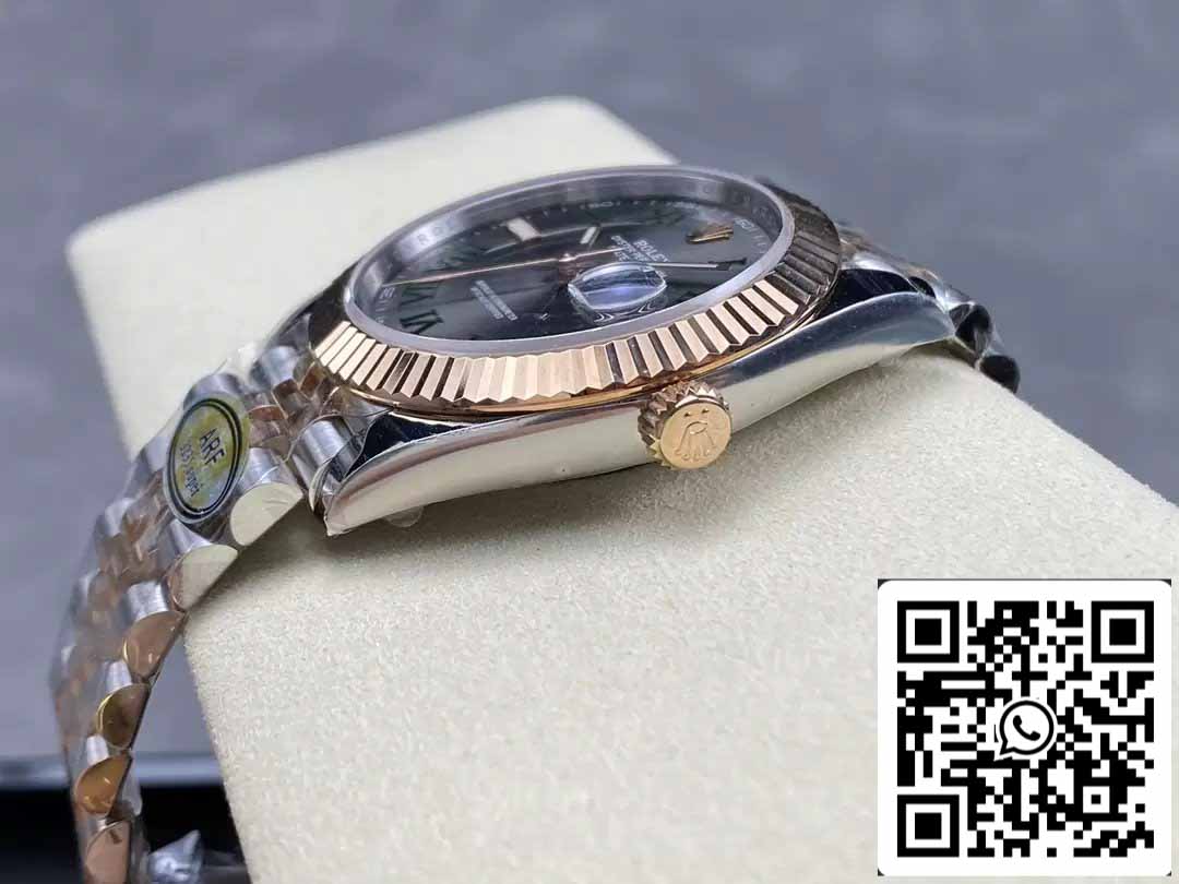 Rolex Datejust 41 126331 Wimbledon quadrante Jubilee cinturino ARF Fabbrica 1:1 edizione migliore electroplated with 18k Oro
