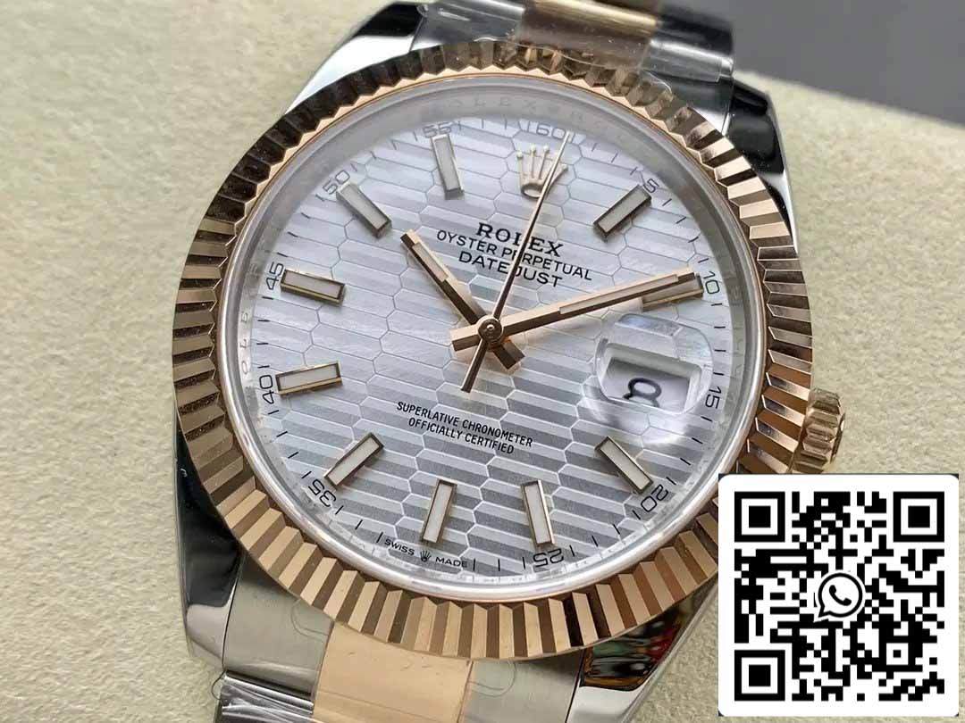Rolex Datejust 41 126331-0017 Oyster cinturino ARF Fabbrica 1:1 edizione migliore electroplated with 18k Oro