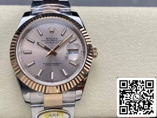 Rolex Datejust 126331-0009 Oyster cinturino ARF Fabbrica 1:1 edizione migliore electroplated with 18k Oro