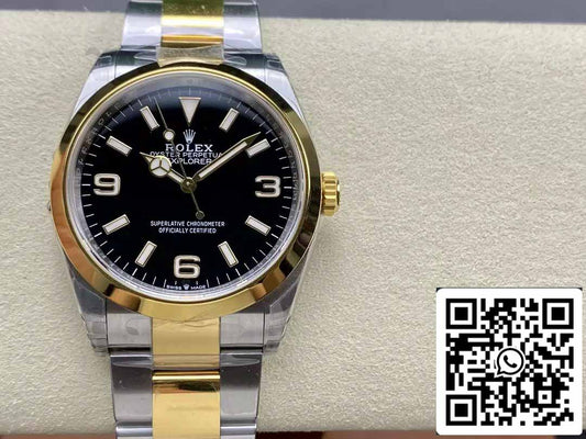 Rolex Explorer M124273-0001 36MM 1:1 edizione migliore VS Fabbrica quadrante nero Acciaio and Oro