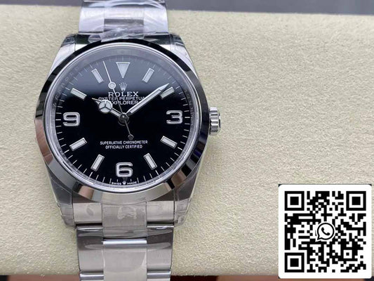 Rolex Explorer m124270-0001 36MM 1:1 edizione migliore VS Fabbrica quadrante nero Acciaio