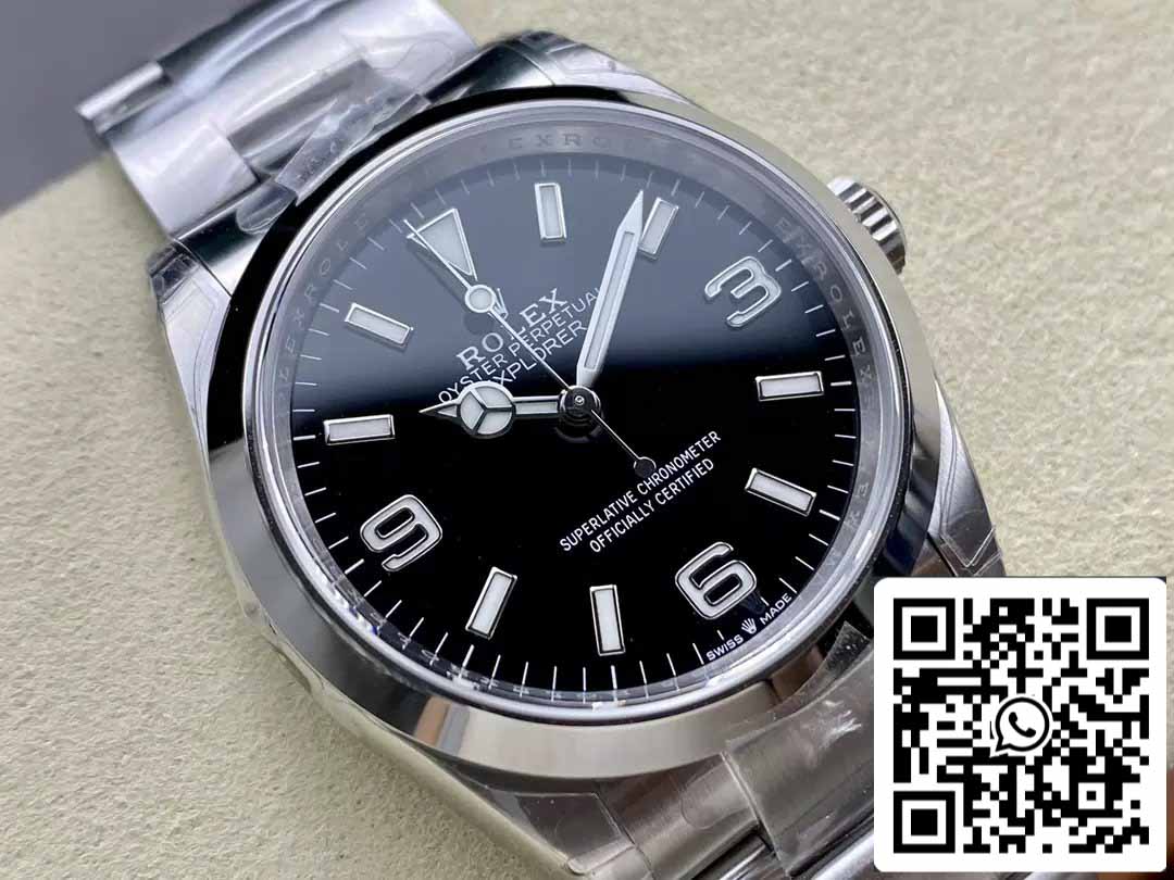 Rolex Explorer m124270-0001 36MM 1:1 edizione migliore VS Fabbrica quadrante nero Acciaio