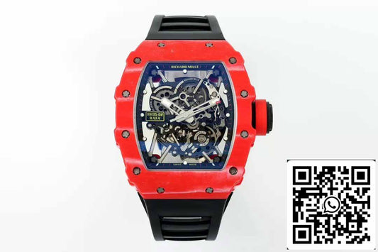 Richard Mille RM035-02 NTPT Carbon 1:1 Best Edition ZF Fabbrica Red Demon Version Black cinturino