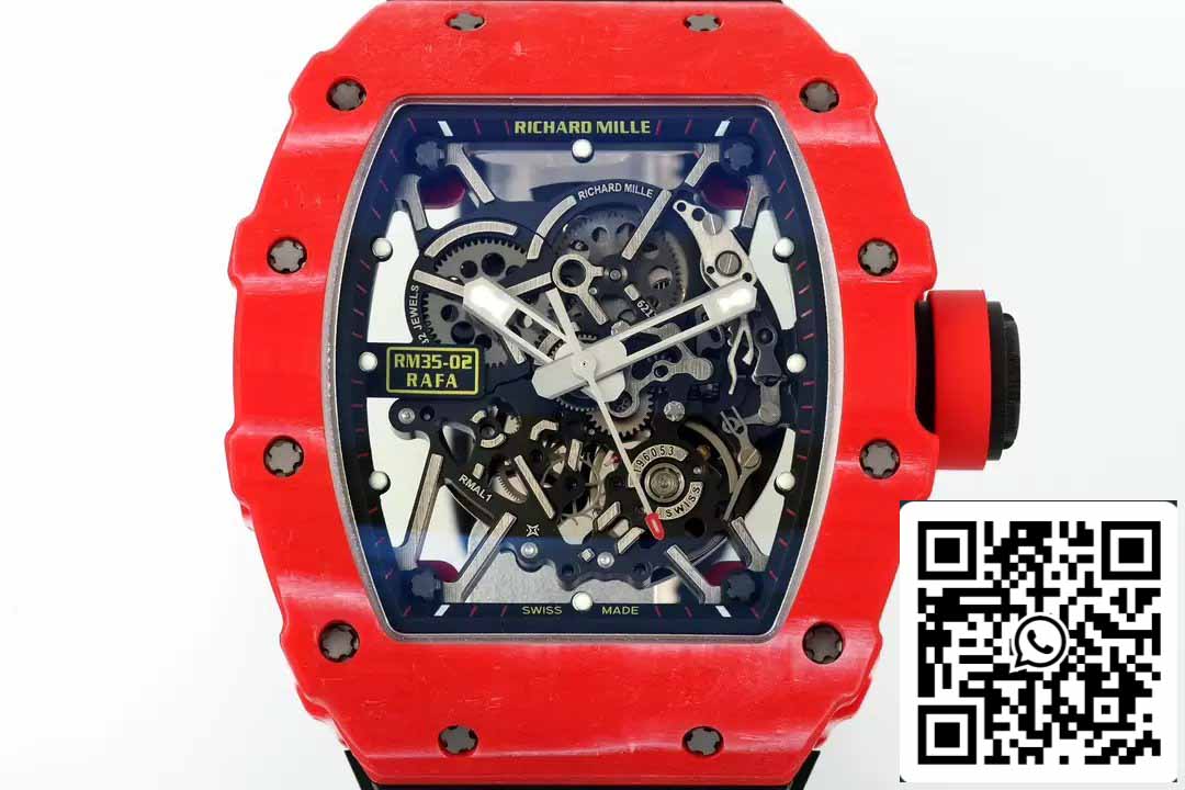 Richard Mille RM035-02 NTPT Carbon 1:1 Best Edition ZF Fabbrica Red Demon Version Black cinturino