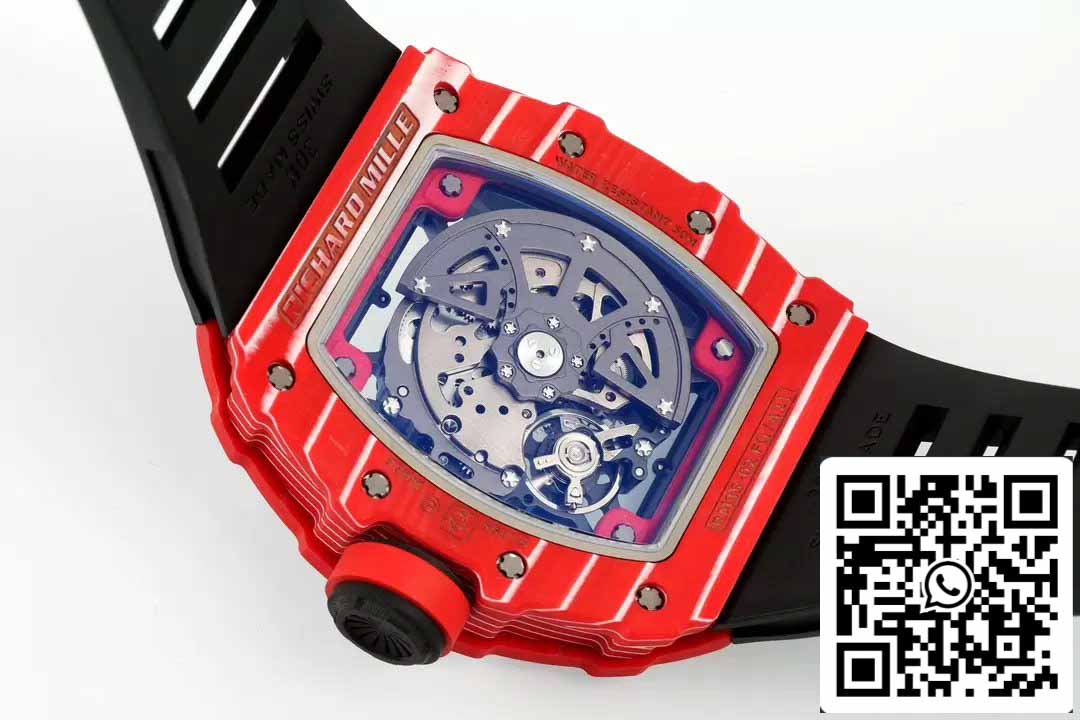 Richard Mille RM035-02 NTPT Carbon 1:1 Best Edition ZF Fabbrica Red Demon Version Black cinturino