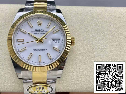 Rolex Datejust m126333-0015 Oyster cinturino ARF Fabbrica 1:1 edizione migliore electroplated with 18k Oro