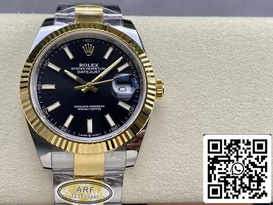 Rolex Datejust m126333-0013 Oyster cinturino ARF Fabbrica 1:1 edizione migliore electroplated with 18k Oro