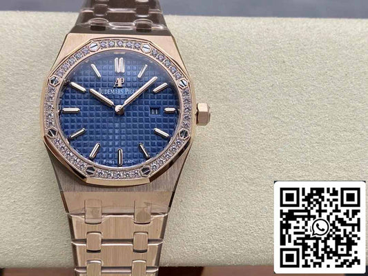 Audemars Piguet 67651 Quartz 33mm 1:1 Best Edition ZF Fabbrica Blue Dial Rose Gold
