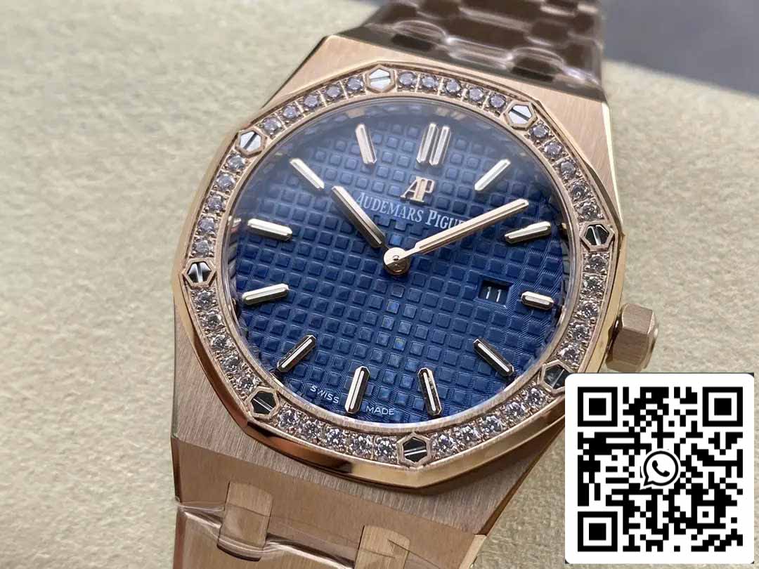 Audemars Piguet 67651 Quartz 33mm 1:1 Best Edition ZF Fabbrica Blue Dial Rose Gold