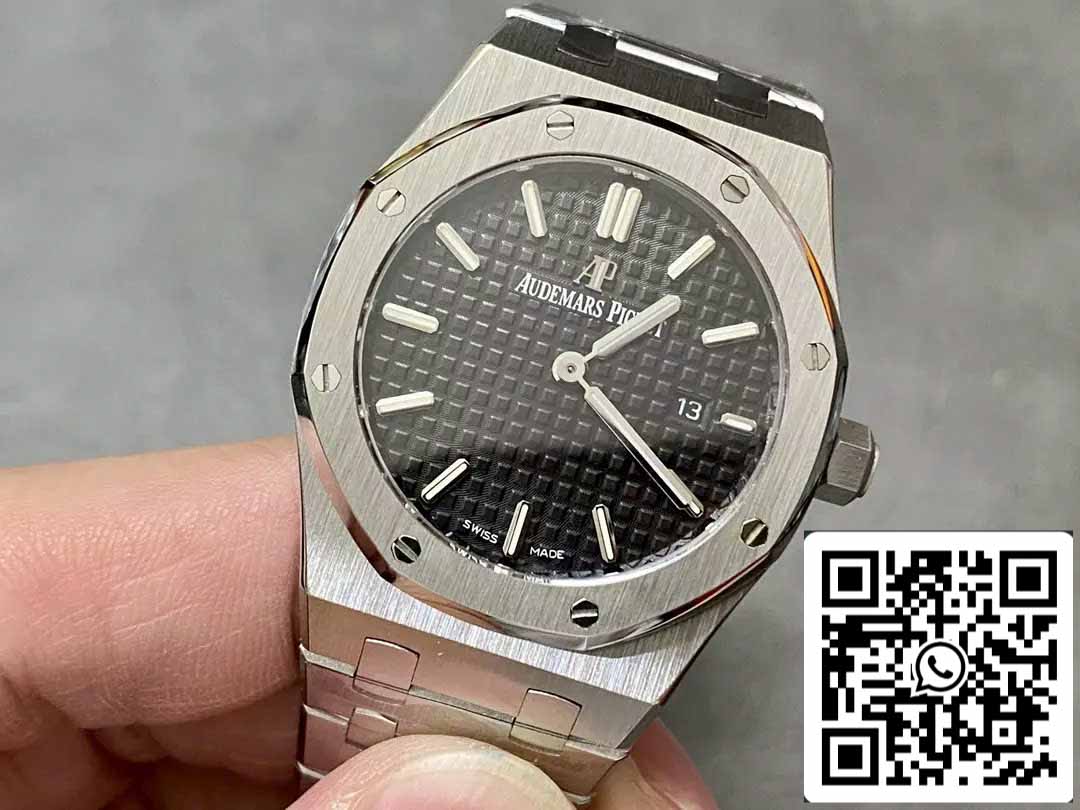 Audemars Piguet 67651 Quartz 33mm 1:1 Best Edition ZF Fabbrica Black Dial Silver Case
