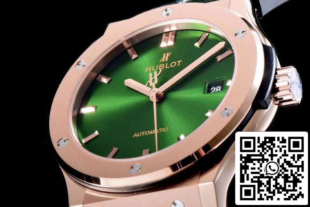 Hublot Classic Fusion 542.OX.8980.LR 1:1 edizione migliore JJ Fabbrica Green Dial Rose Gold